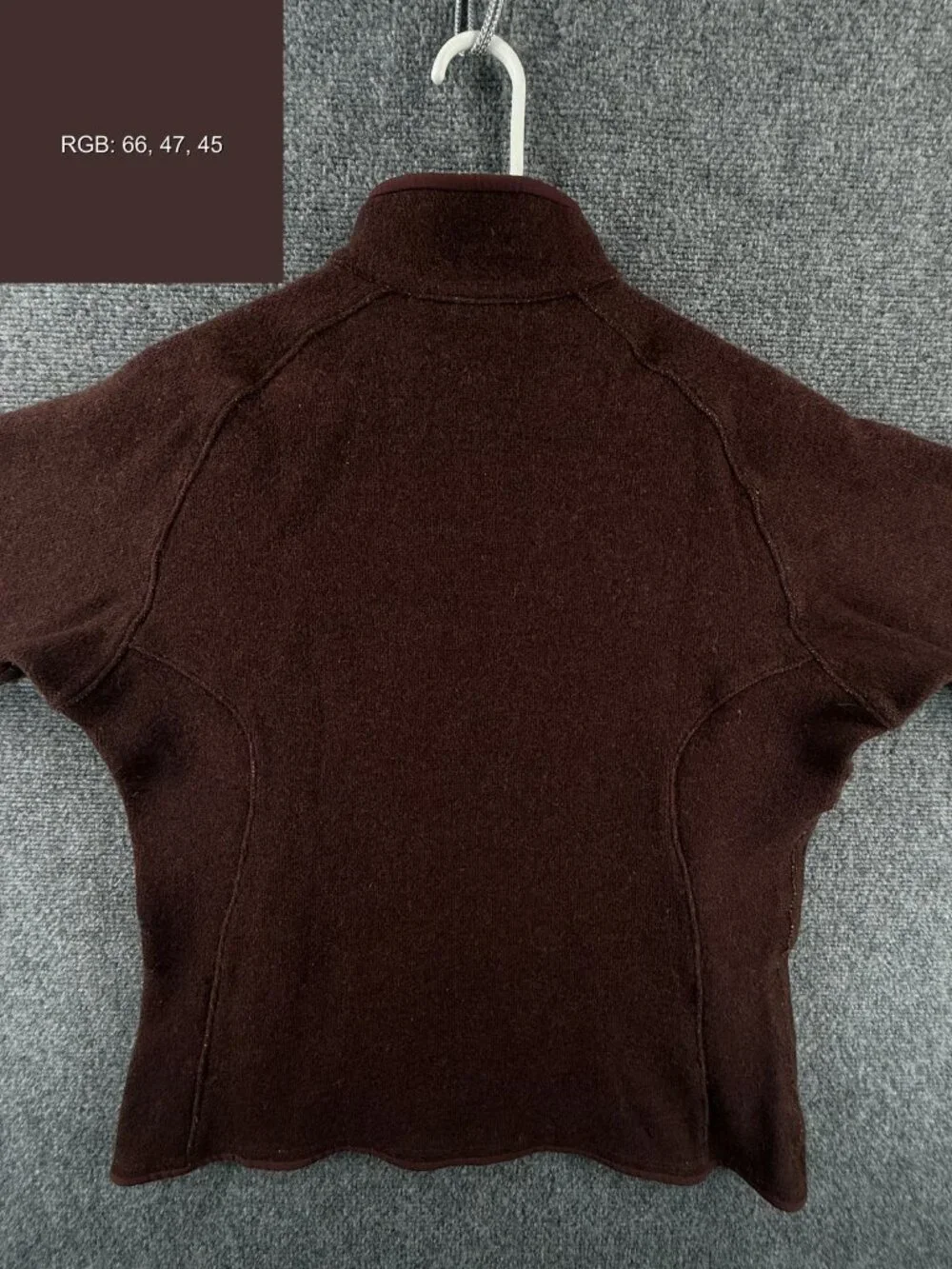 VTG Arc’teryx Regent Cardigan 2006 Large Raspberry Italian Wool Blend Red Brown